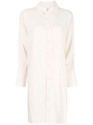 izzue button-up shirt dress - Neutrals