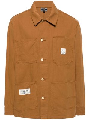 izzue buttoned cotton jacket - Brown