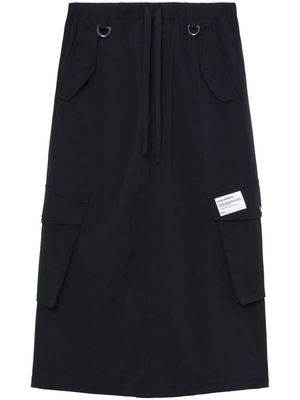 izzue cargo midi skirt - Black