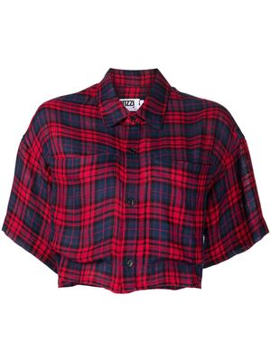 izzue check-print shirt - Red
