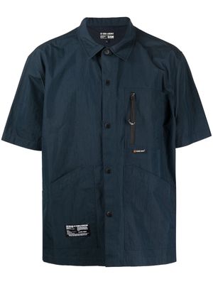 izzue chest zip-pocket shirt - Blue