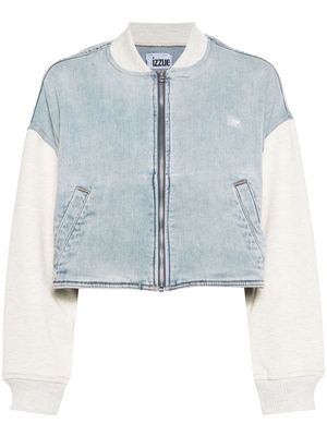 izzue colour-block bomber jacket - Blue