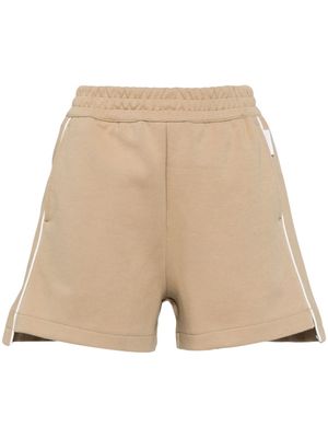 izzue cotton-blend track shorts - Brown