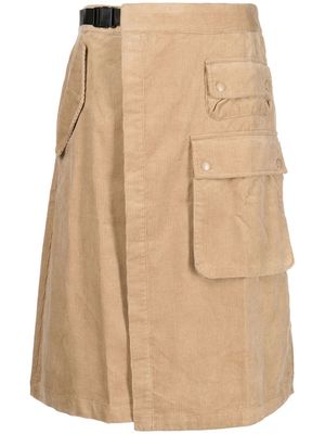 izzue cotton midi skirt - Brown