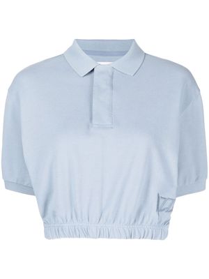 izzue cropped cotton polo shirt - Blue