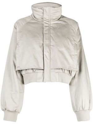 izzue cropped puffer jacket - Grey