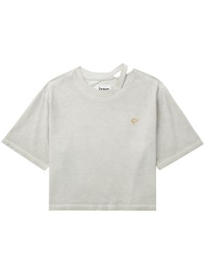 izzue cut-out cotton T-shirt - Grey