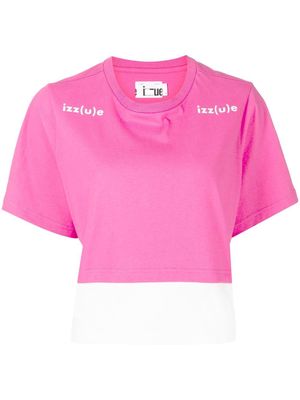 izzue cut-out layered T-shirt - Pink