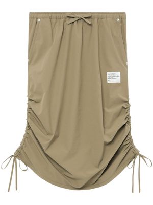 izzue drawstring-fastening midi skirt - Neutrals