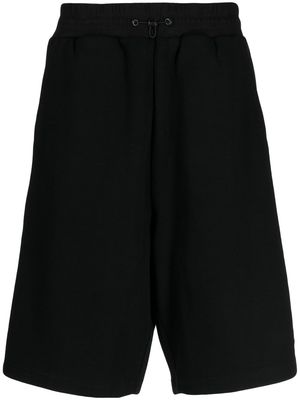 izzue drawstring-waist track shorts - Black