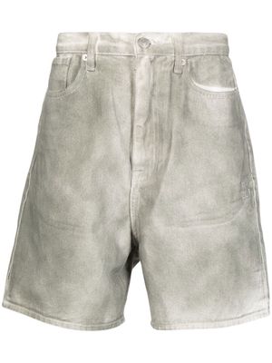 izzue drop-crotch denim shorts - Grey