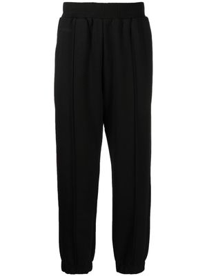 izzue elasticated-waist cotton track pants - Black