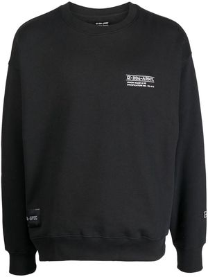 izzue embroidered-logo cotton sweatshirt - Grey