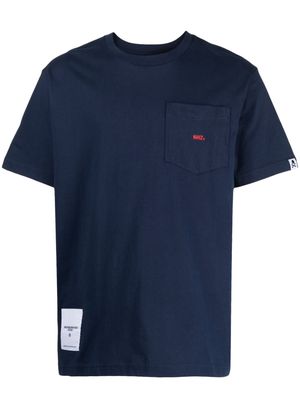 izzue embroidered-logo cotton T-shirt - Blue