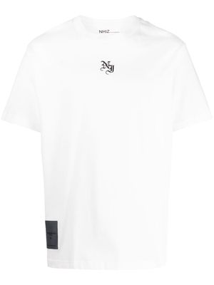 izzue embroidered-logo cotton T-shirt - White