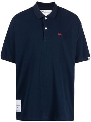 izzue embroidered-logo polo shirt - Blue