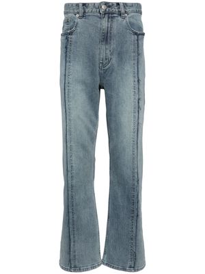 izzue exposed-seam straight-leg jeans - Blue