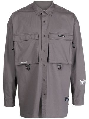 izzue flap-pockets button-up shirt - Grey