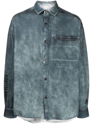 izzue front patch pocket shirt - Blue