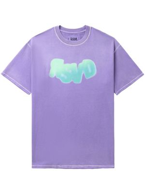 izzue graffiti-print cotton T-shirt - Purple