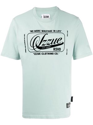 izzue graphic-print cotton T-Shirt - Blue