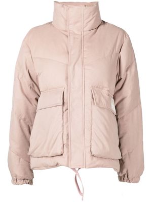 izzue high-neck puffer jacket - Pink