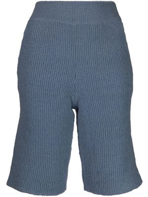 izzue high-waist knit shorts - Blue