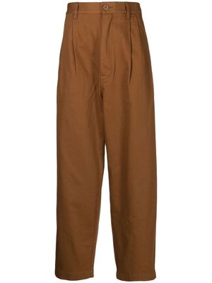 izzue high-waist utility trousers - Brown