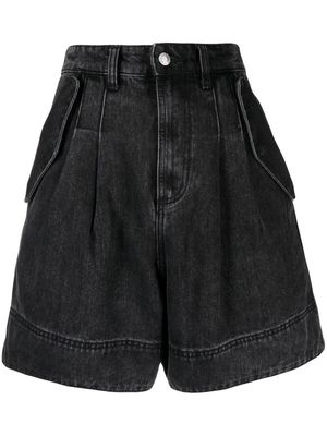 izzue high-waisted shorts - Black