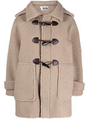 izzue hooded faux-shearling jacket - Brown