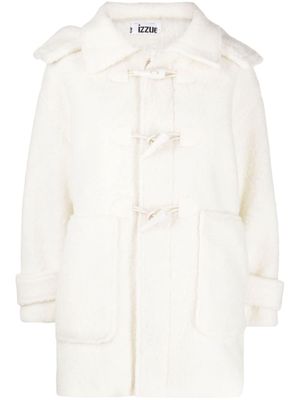 izzue hooded faux-shearling jacket - White