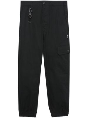 izzue hook-attachment stretch-cotton trousers - Black