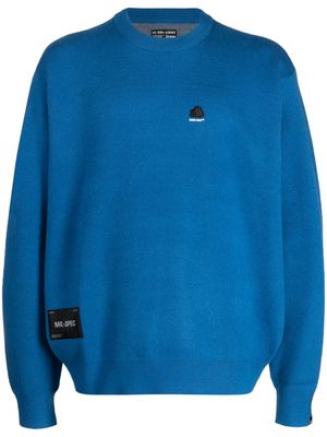 izzue intarsia-knit logo jumper - Blue