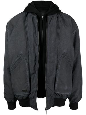 izzue layered bomber jacket - Grey