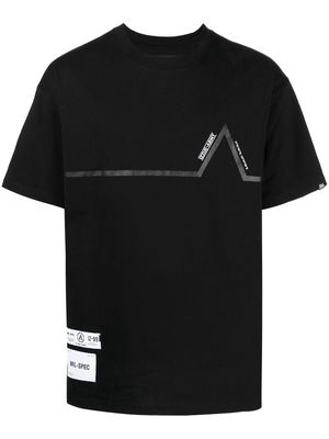 izzue line logo-print T-shirt - Black