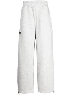 izzue logo-appliqué wide-leg trousers - Grey