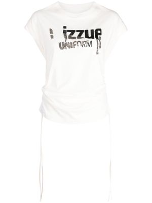 izzue logo-embellishment cotton T-shirt - White