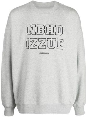 izzue logo-embroidered cotton-blend sweatshirt - Grey