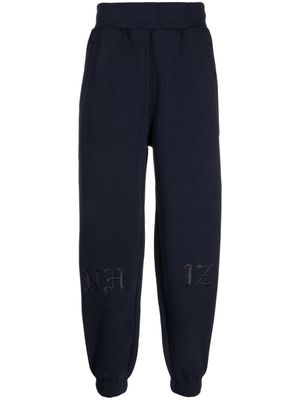izzue logo-embroidered jersey track pants - Blue