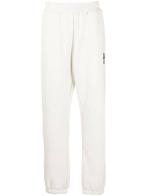 izzue logo-embroidered jersey track pants - White