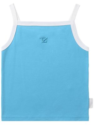 izzue logo-embroidered tank top - Blue