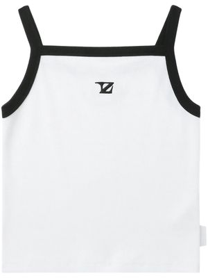 izzue logo-embroidered tank top - White