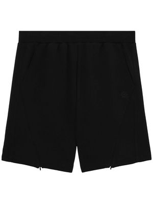 izzue logo-embroidered track shorts - Black