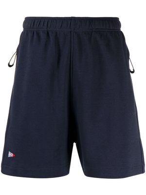 izzue logo-embroidered track shorts - Blue
