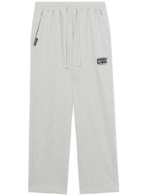 izzue logo-embroidery cotton track pants - White