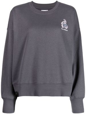 izzue logo-patch crew-neck sweatshirt - Grey