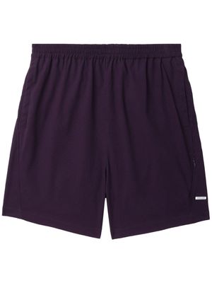 izzue logo-patch elaxed-fit shorts - Purple