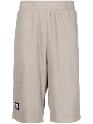 izzue logo-patch slip-on track shorts - Grey
