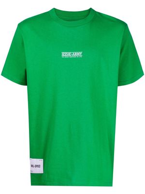 izzue logo-print crew-neck T-shirt - Green