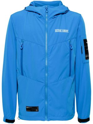 izzue logo-print hooded jacket - Blue